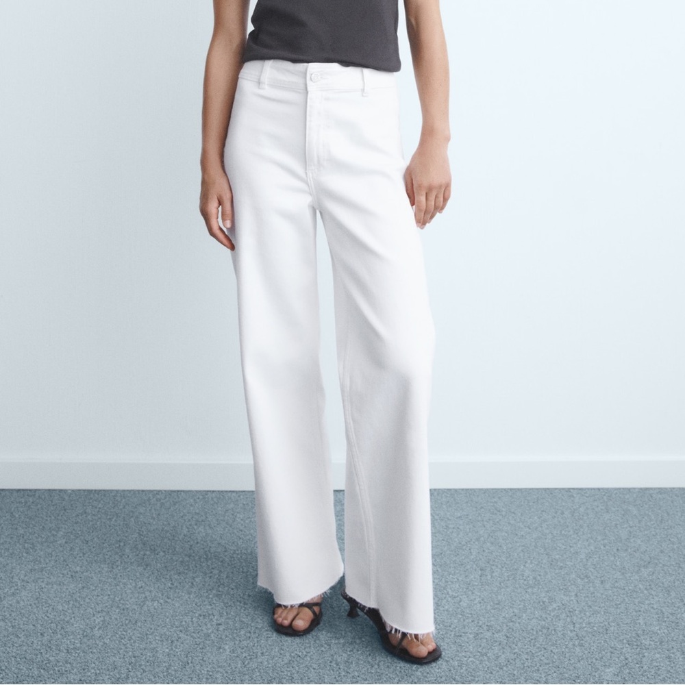 Mango Catherine Culotte High-Rise Jeans - Picture 2 of 13